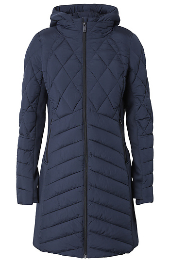 Quilted Long Puffer Jacket Slide 1