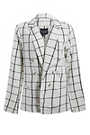 Plaid Open Front Blazer