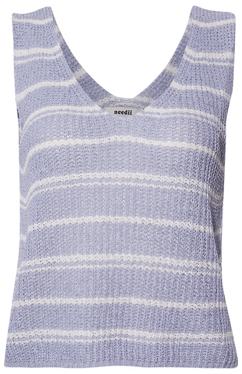 Stripe V-Neck Tank Slide 1