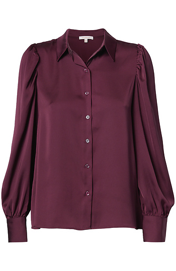 Long Sleeve Button Down Blouse Slide 1