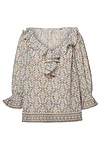 Ruffled V-Neck Blouse