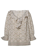 Ruffled V-Neck Blouse