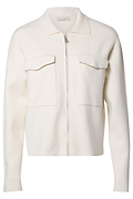 Collared Zip-Up Cardigan