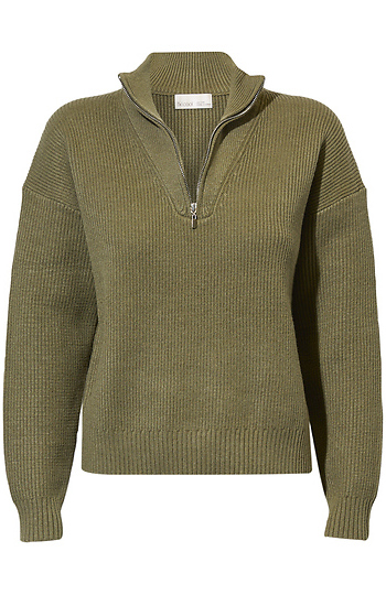 Quarter Zip Mockneck Sweater Slide 1