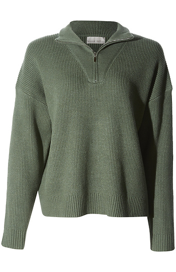 Quarter Zip Mockneck Sweater Slide 1