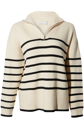 Striped Quarter Zip Sweater Slide 1