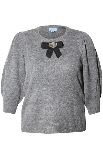 Bow Detail Sweater Top Slide 1