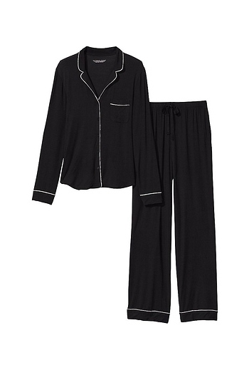 Victoria's Secret Modal Long PJ Black Slide 1