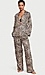 Victoria's Secret Satin Long PJ Animal Brown Thumb 2